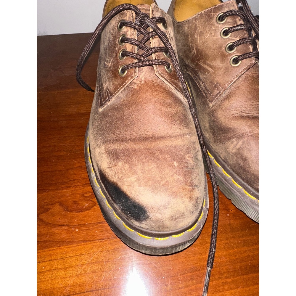 Dr. Martens 1561 Men's Low Cut Boots Size 11 Brown Heritage England Made Shoes - Picture 2 of 9